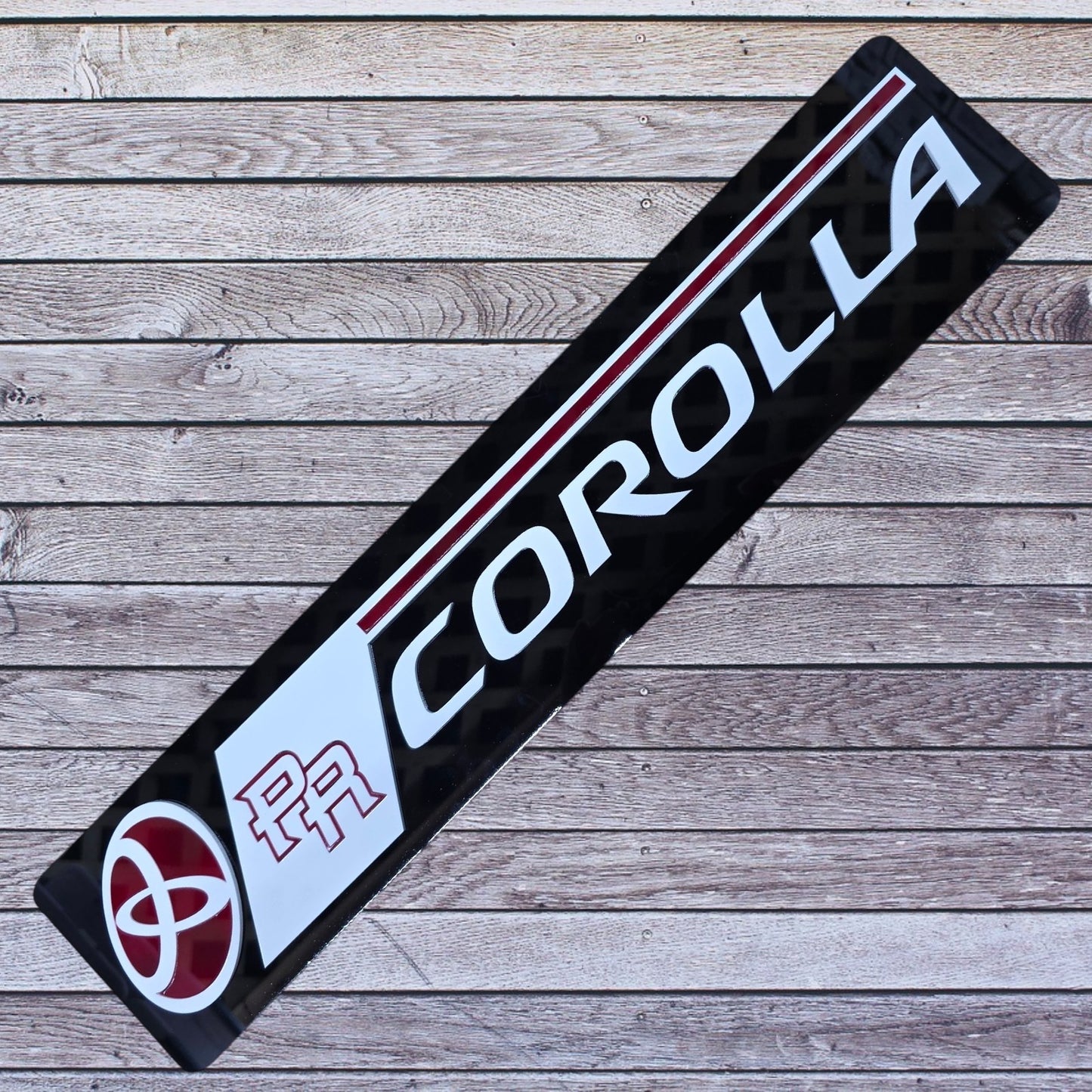 Tablilla Larga Euro Toyota Corolla Full Acrylic 3D