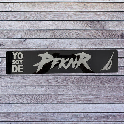 Tablilla Euro PR  Yo Soy de PFKNR Custom , Nautica Full Acrylic 3D