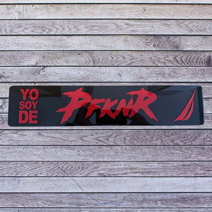 Tablilla Euro PR  Yo Soy de PFKNR Custom , Nautica Full Acrylic 3D