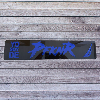 Tablilla Euro PR  Yo Soy de PFKNR Custom , Nautica Full Acrylic 3D