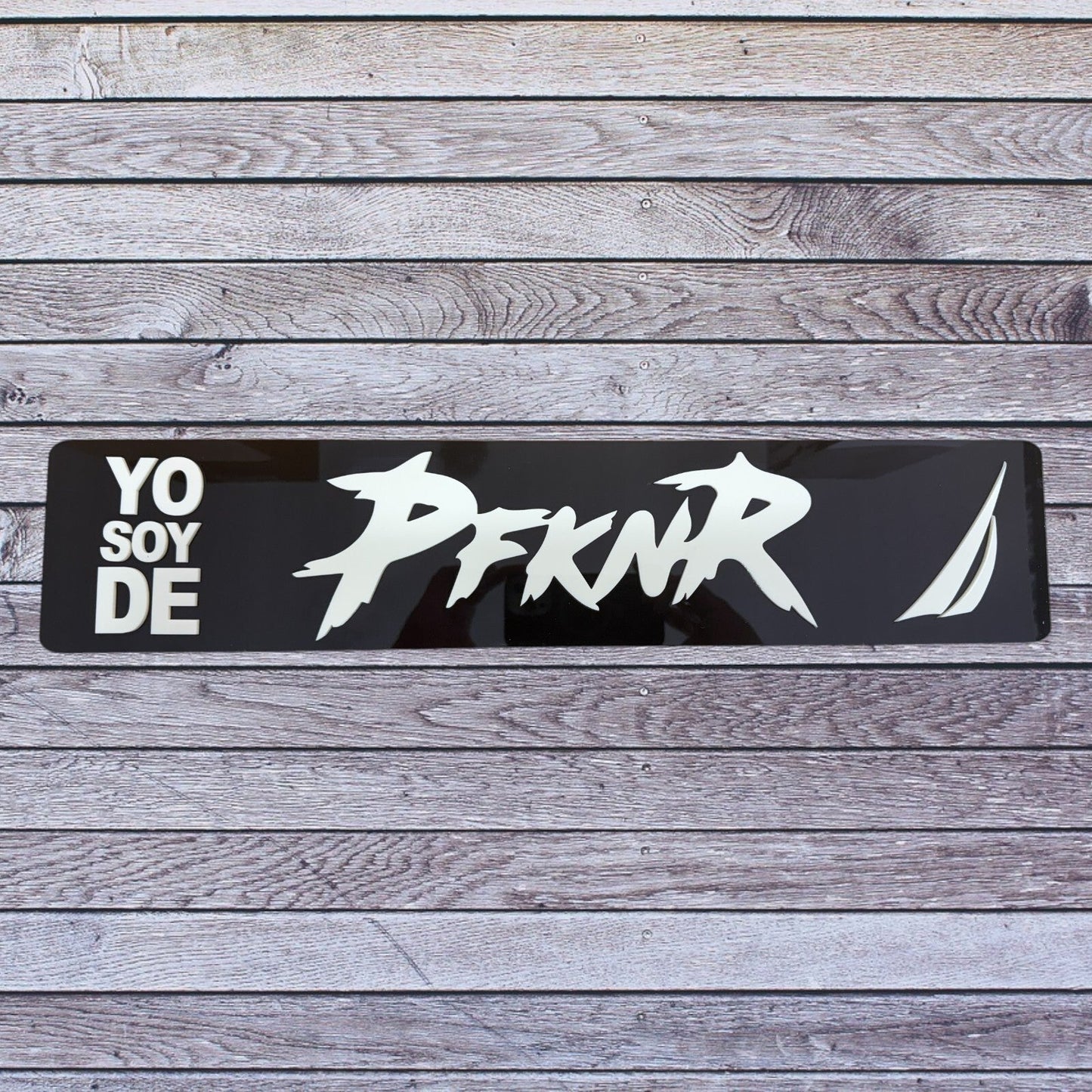 Tablilla Euro PR  Yo Soy de PFKNR Custom , Nautica Full Acrylic 3D
