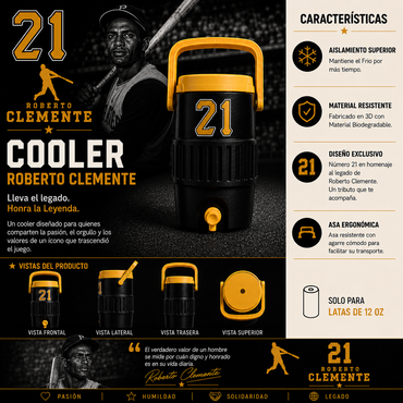 Cooler Koozie Roberto Clemente 21