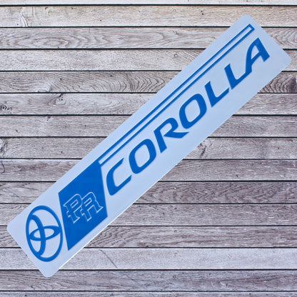 Tablilla Larga Euro Toyota Corolla Full Acrylic 3D
