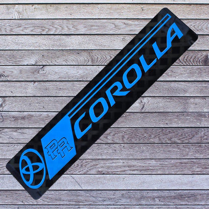 Tablilla Larga Euro Toyota Corolla Full Acrylic 3D