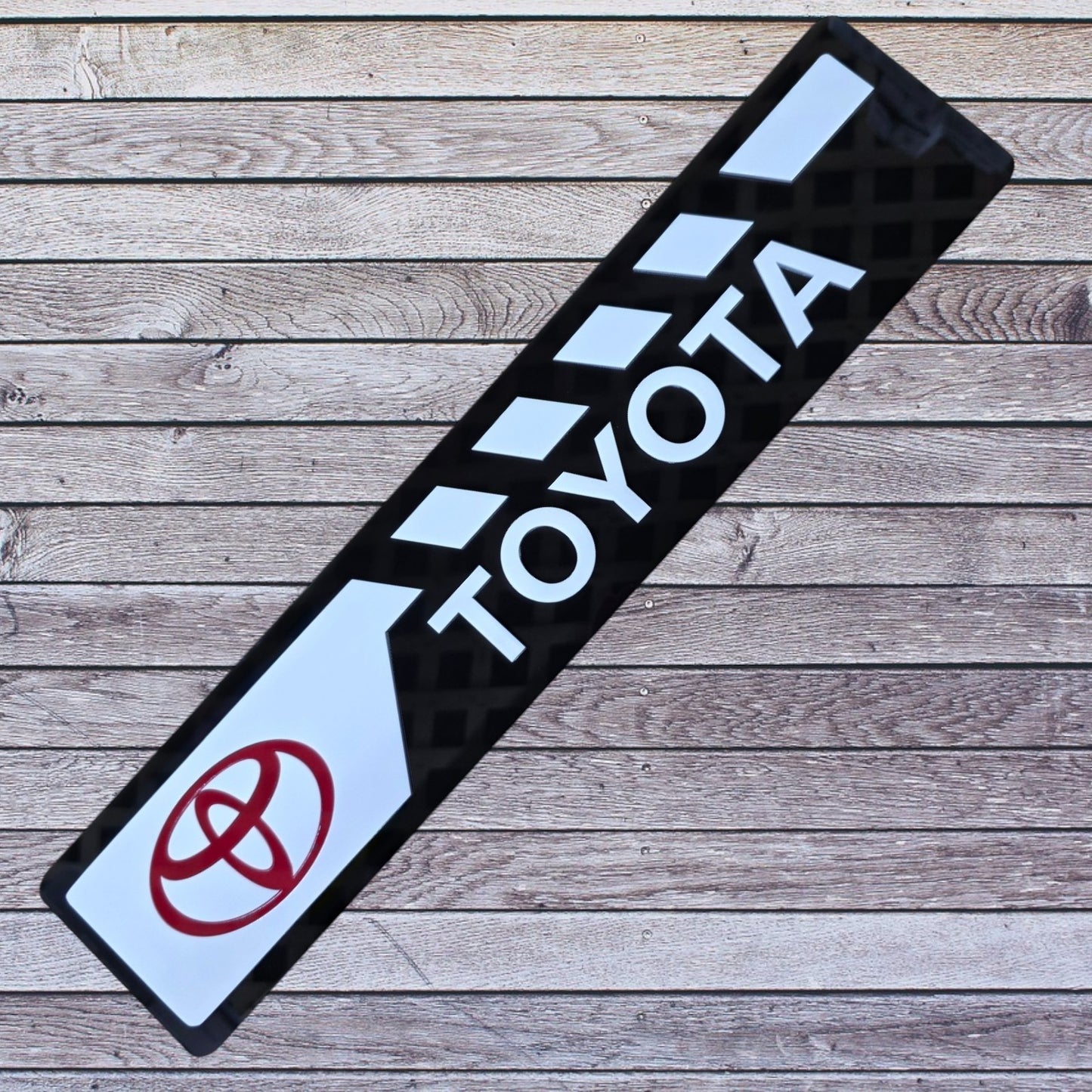 Tablilla Larga Euro Toyota Puerto Rico Full Acrylic 3D
