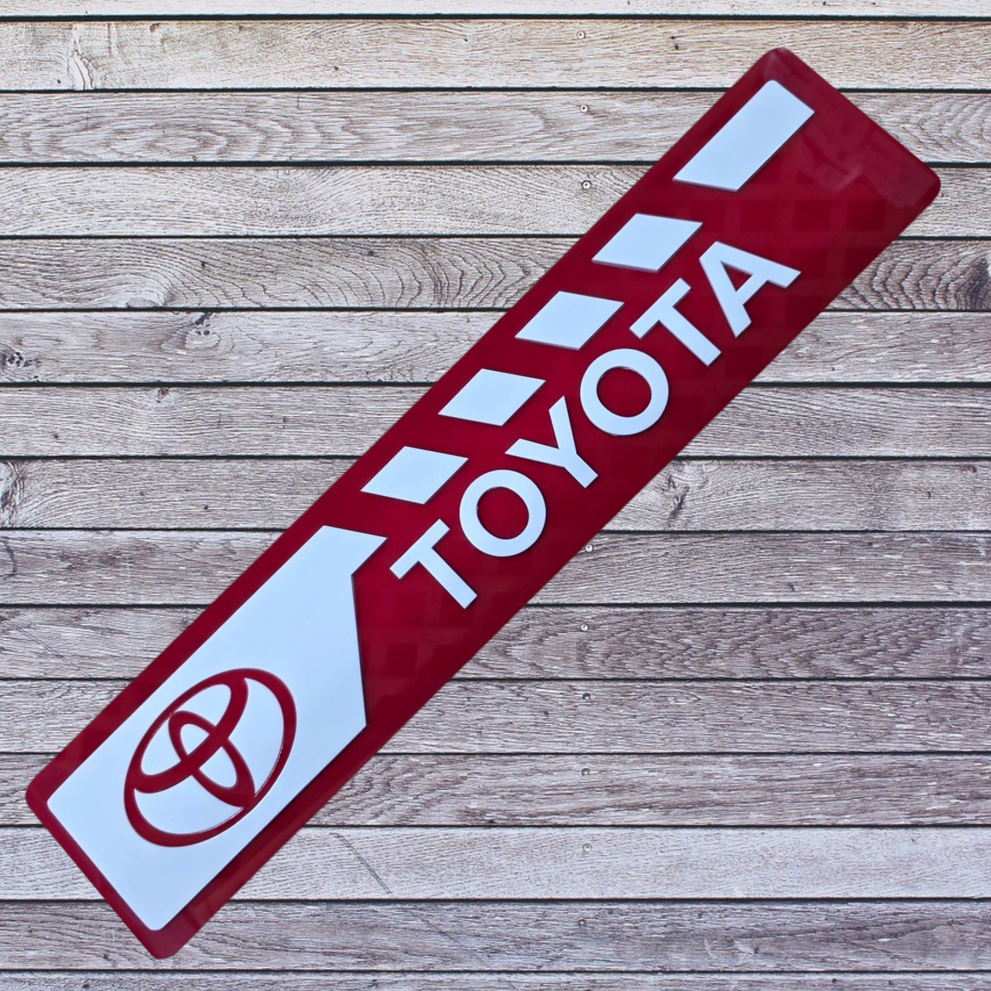 Tablilla Larga Euro Toyota Puerto Rico Full Acrylic 3D