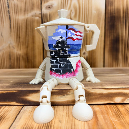 Greca Boricua 3D Med Pintada a Mano