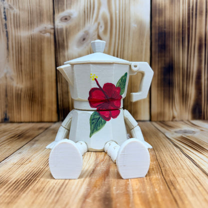 Greca Boricua 3D Med Pintada a Mano Amapola