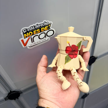 Greca Boricua 3D Med Pintada a Mano Amapola