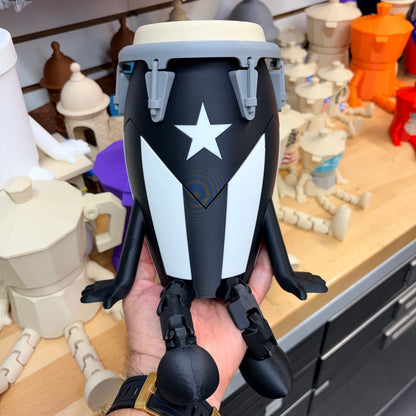 Conga Buddy X-Large 3D Print en Blanco y Negro