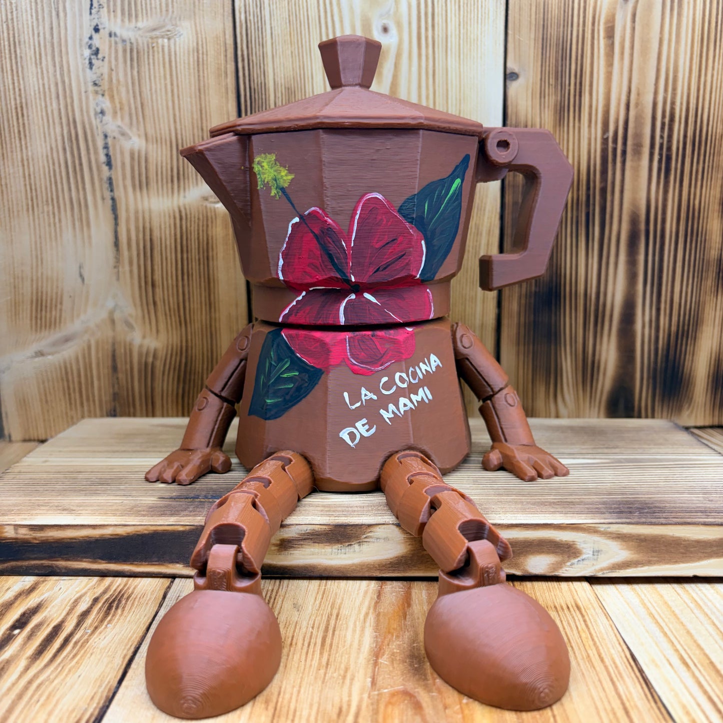 Amapola, Greca Boricua 3D Large Pintada a Mano