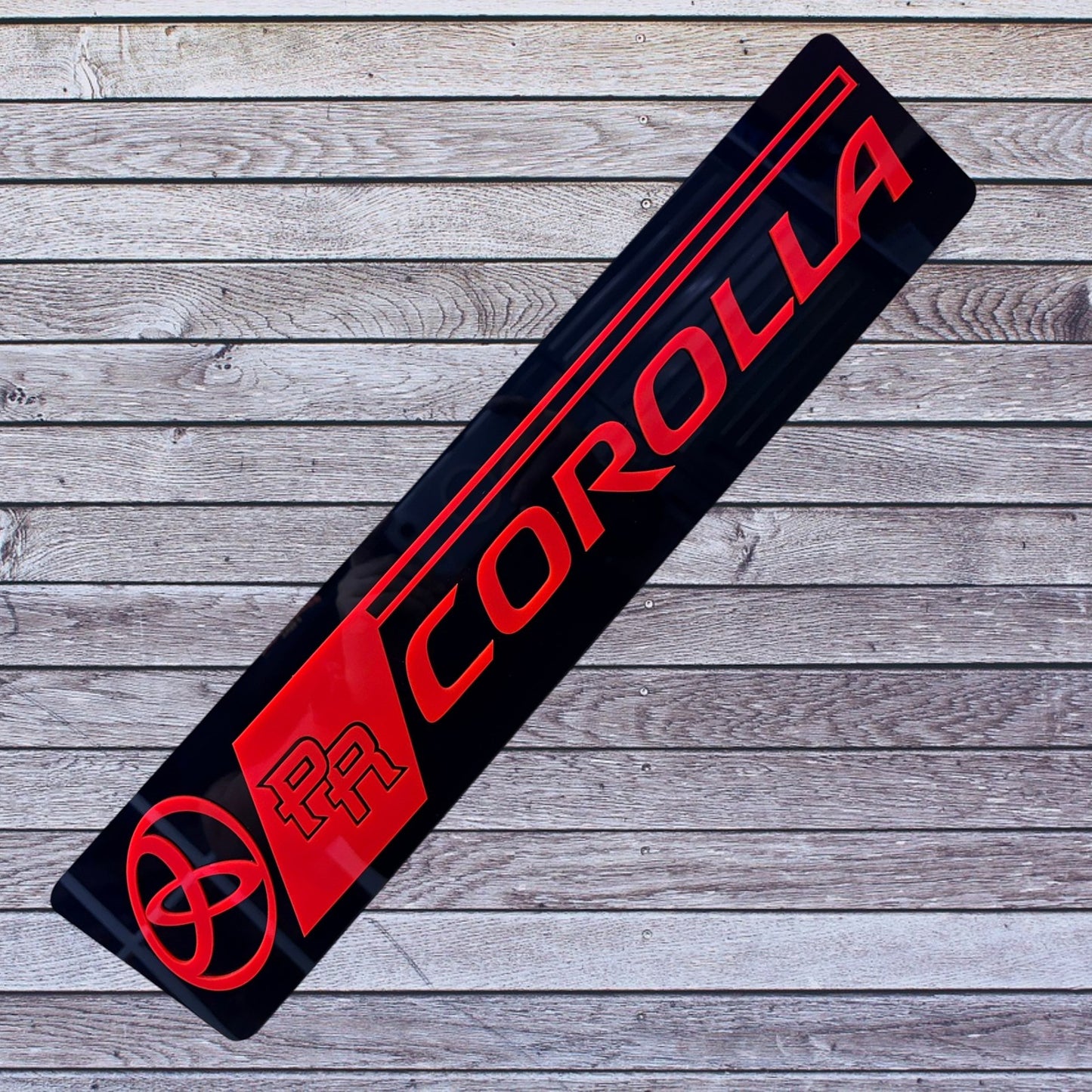 Tablilla Larga Euro Toyota Corolla Full Acrylic 3D