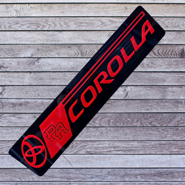 Tablilla Larga Euro Toyota Corolla Full Acrylic 3D